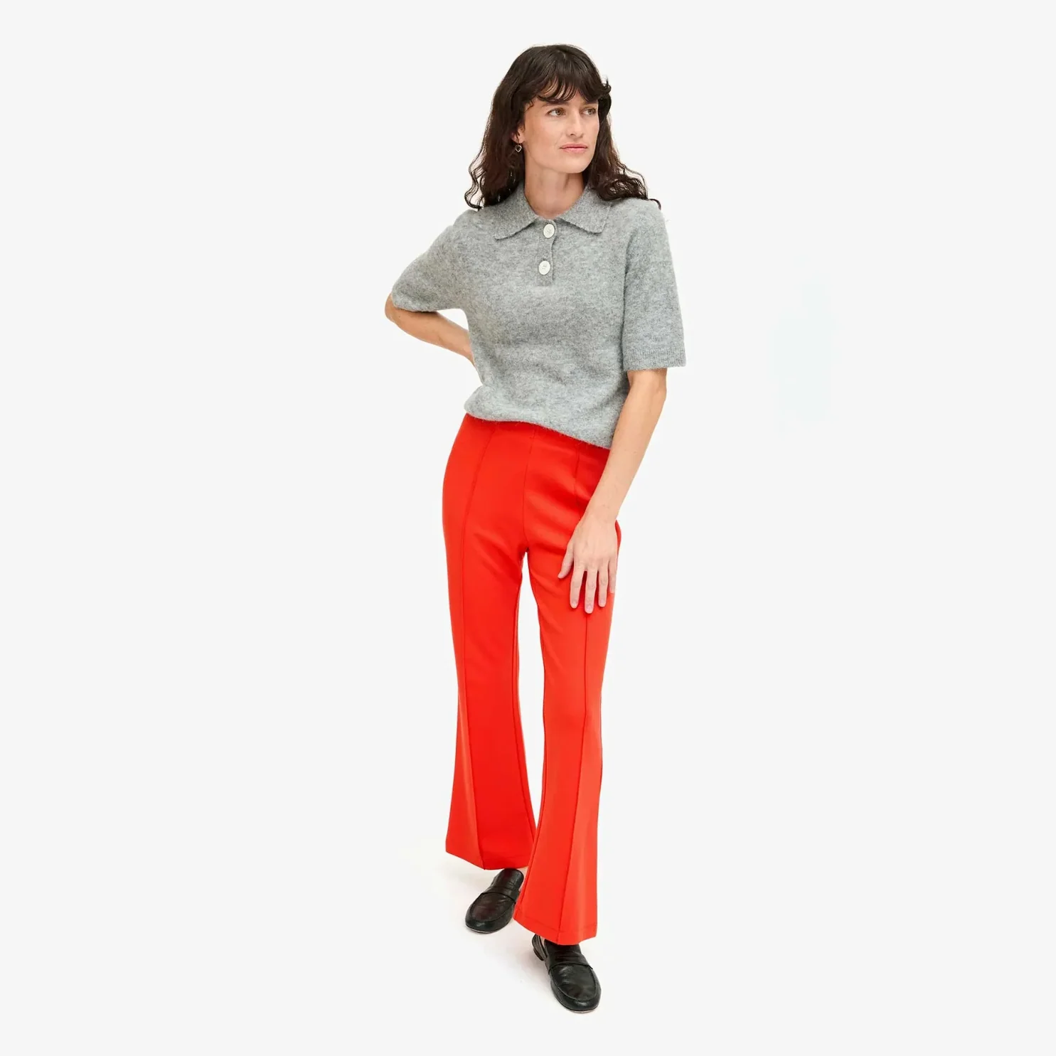 Le Flare Trouser (Poppy Red)