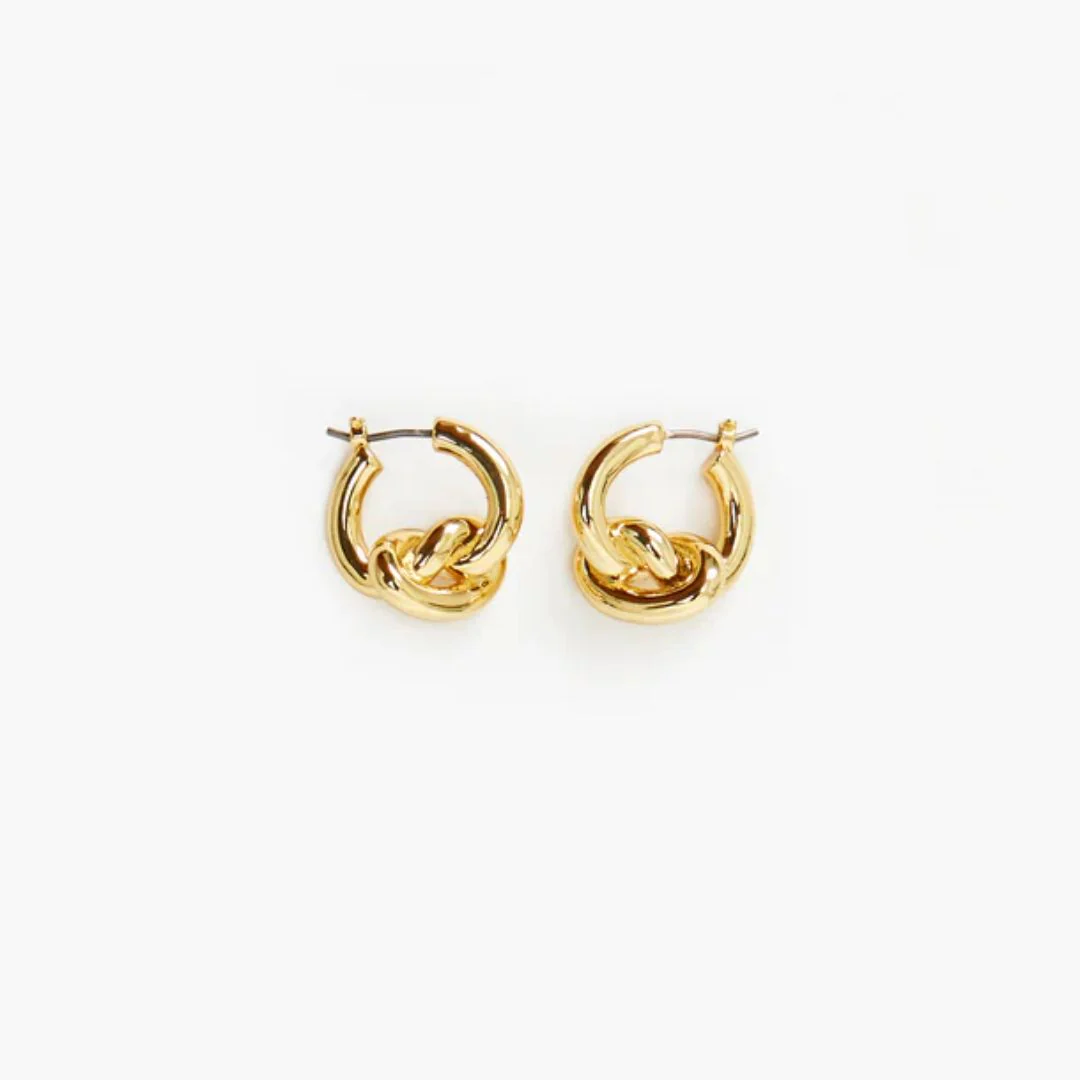 Le Knot Hoop Earrings (Gold)