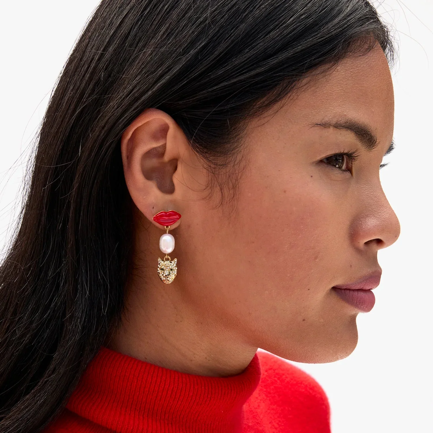 Le Lips Charm Earrings (Multi) - Image 3