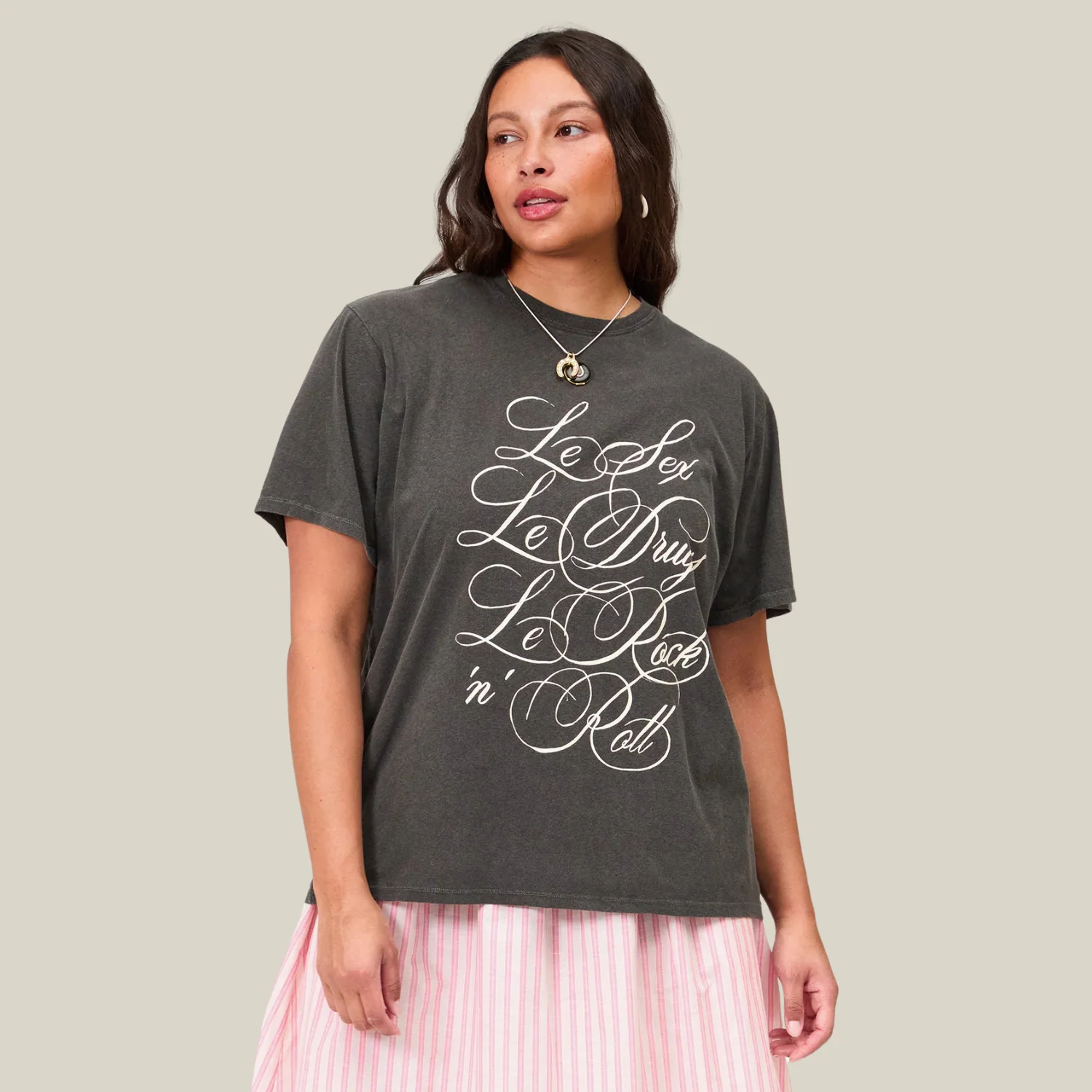 "Le Sex" Original Tee (Faded Black) - Image 2