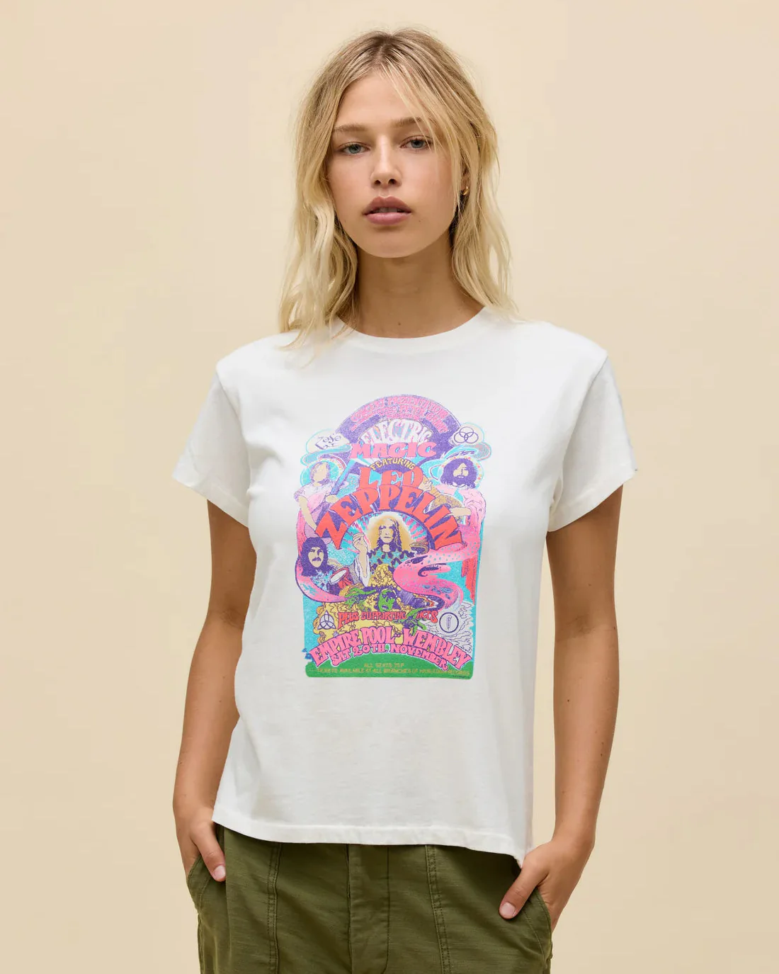 Led Zeppelin Electric Magic Tour Tee (Vintage White)