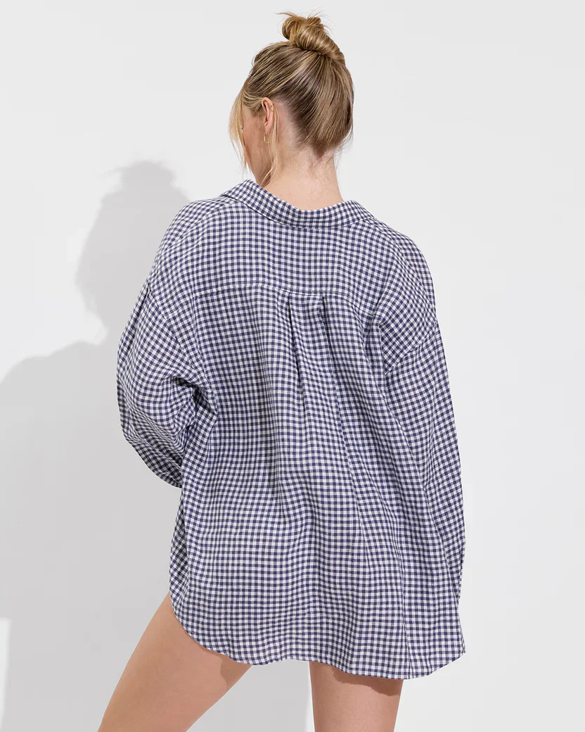 Leisure Shirt Gingham (Varsity + Coconut) - Image 2
