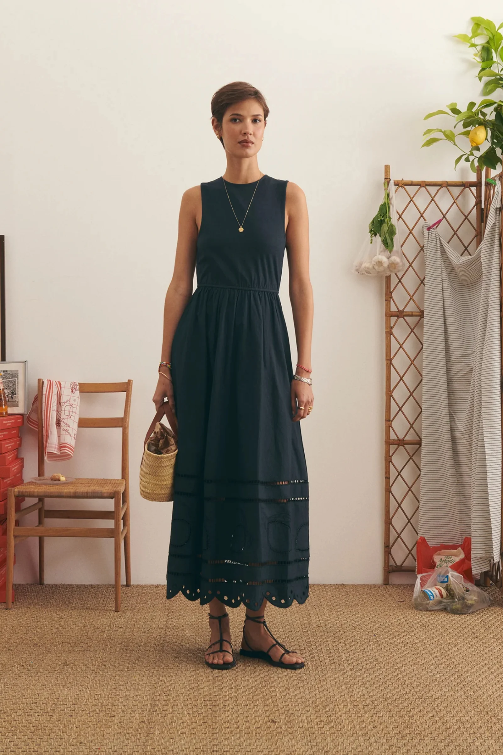 Lemon Cresson Dress (Black) - Image 4