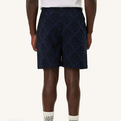 Lesley Flower Tile AOP Shorts (Navy + Dark Navy) - Image 4