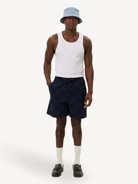 Lesley Flower Tile AOP Shorts (Navy + Dark Navy) - Image 5