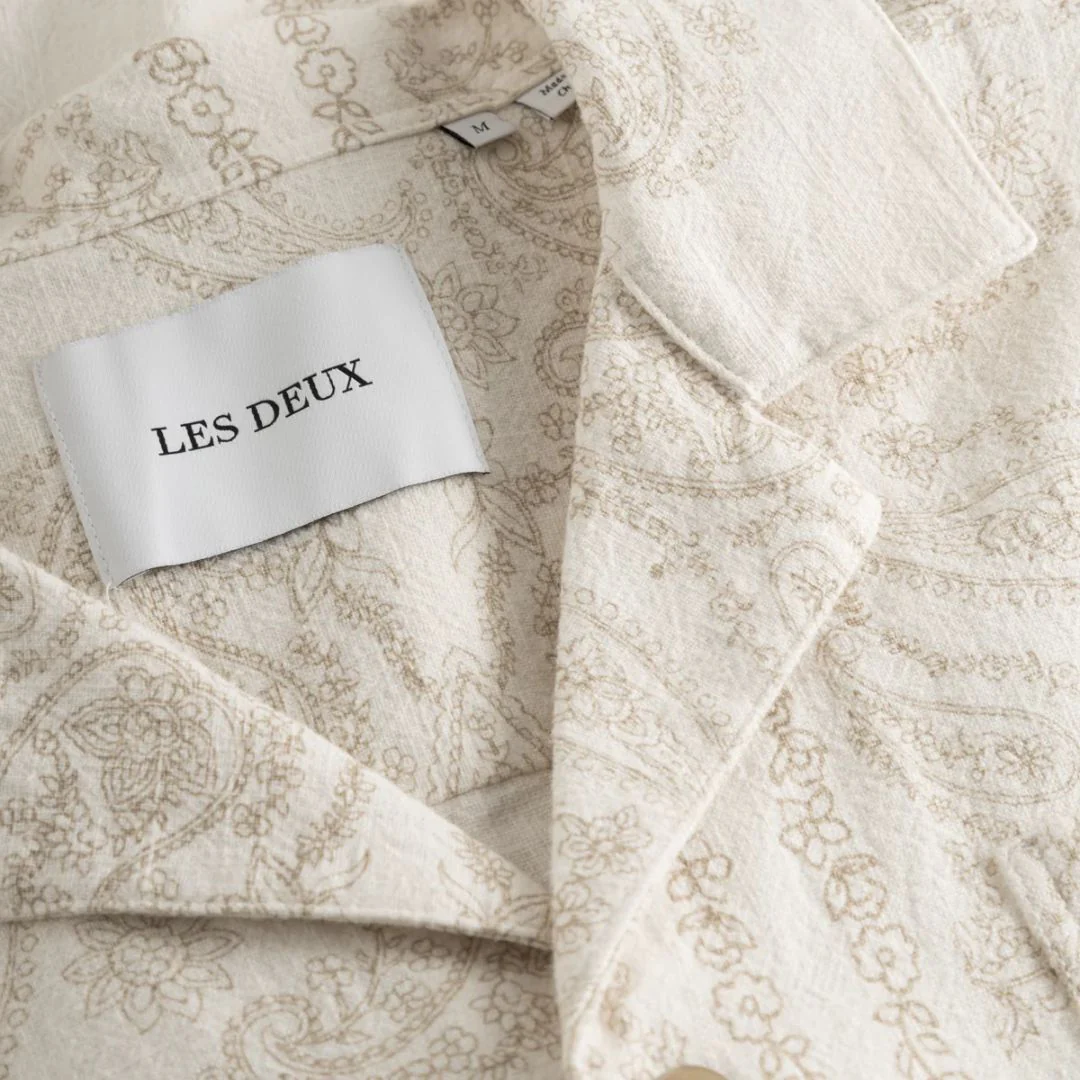 Lesley Paisley Short Sleeve Shirt (Light Ivory) - Image 2