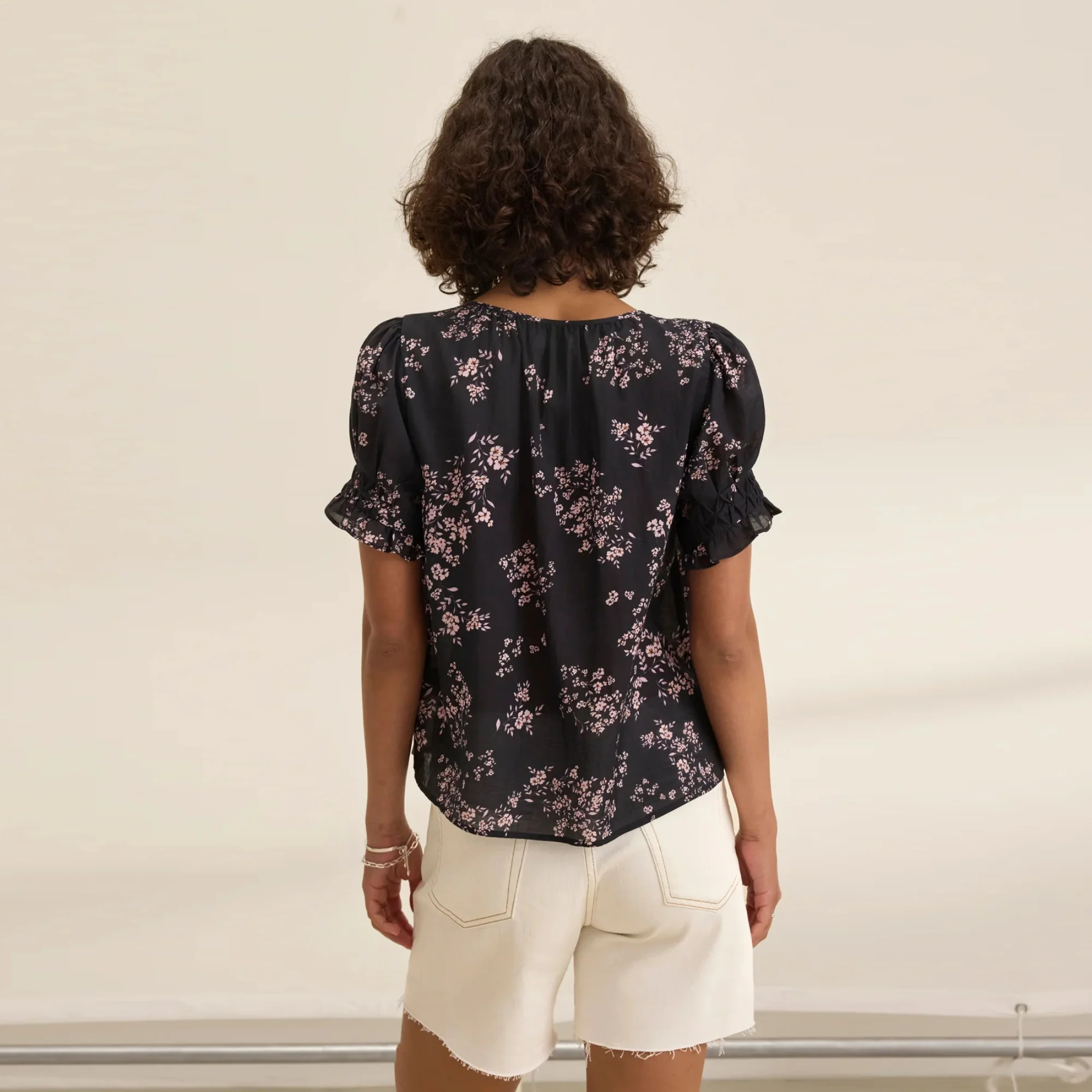 Leslie Printed Cotton Viscose Top (Meadow) - Image 3