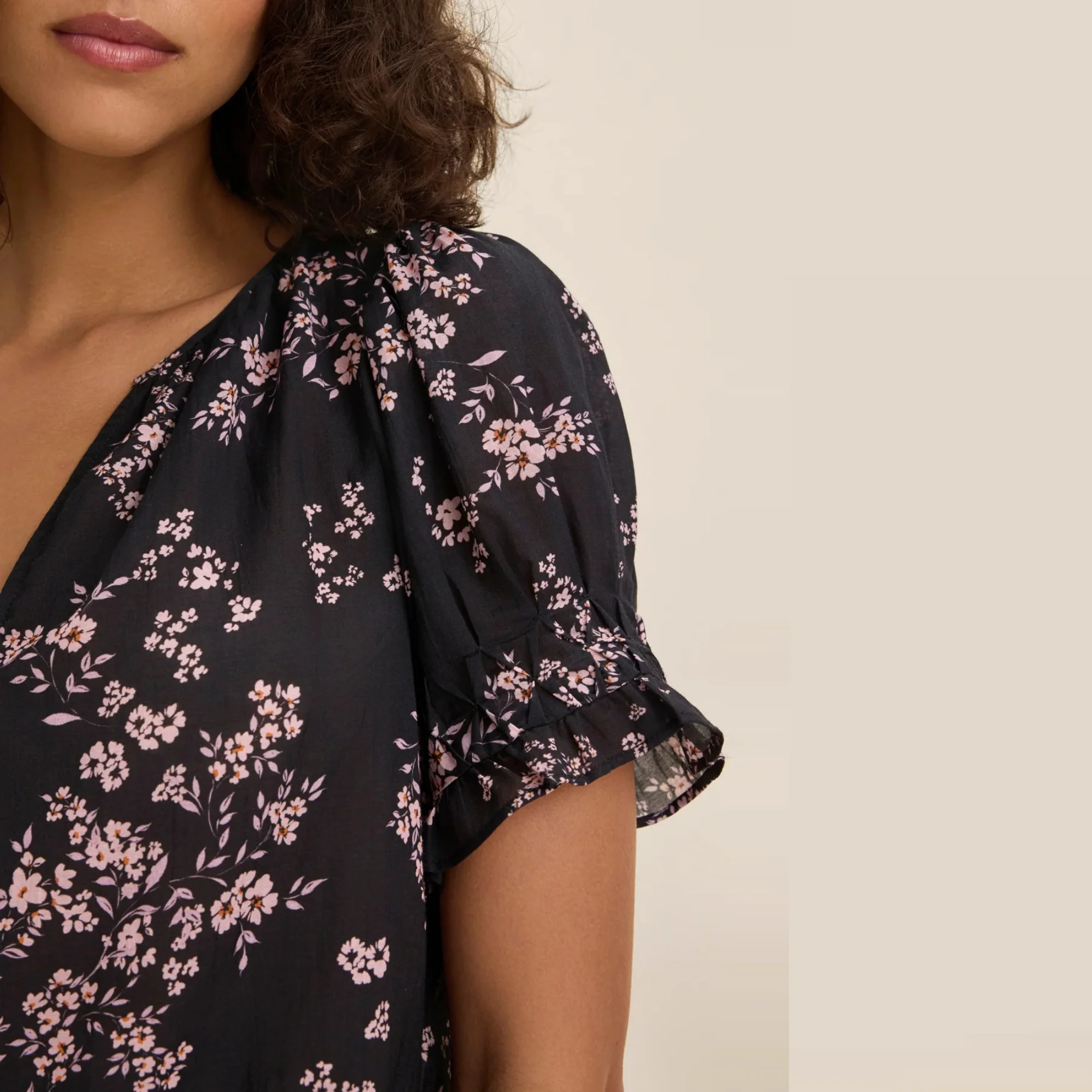Leslie Printed Cotton Viscose Top (Meadow) - Image 4