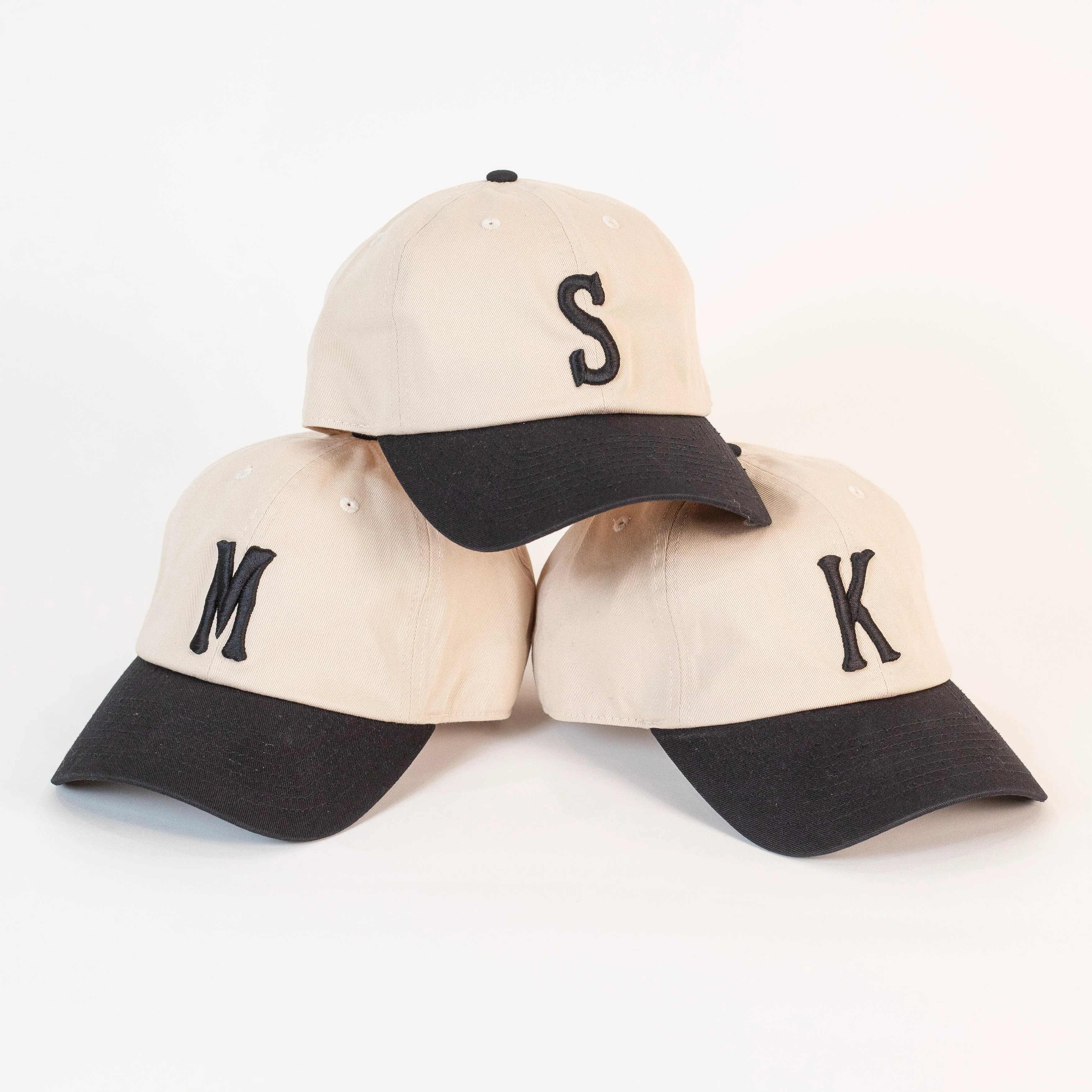 Letter Dad Hat (Cream + Black)