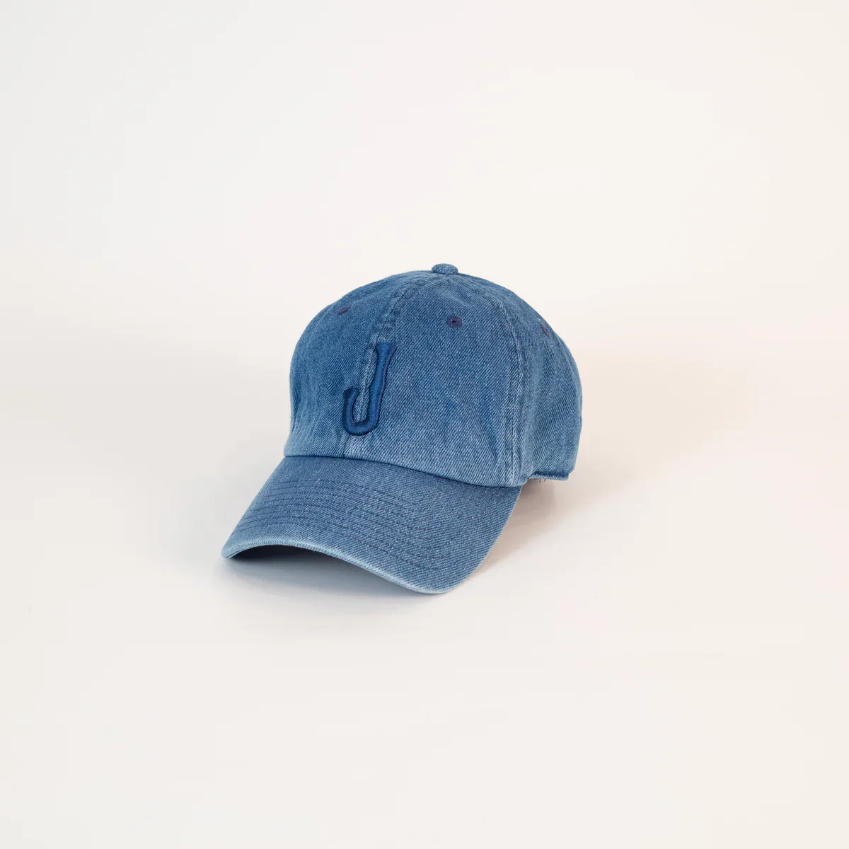 Letter Dad Hat | Youth (Denim + Navy) - Image 9