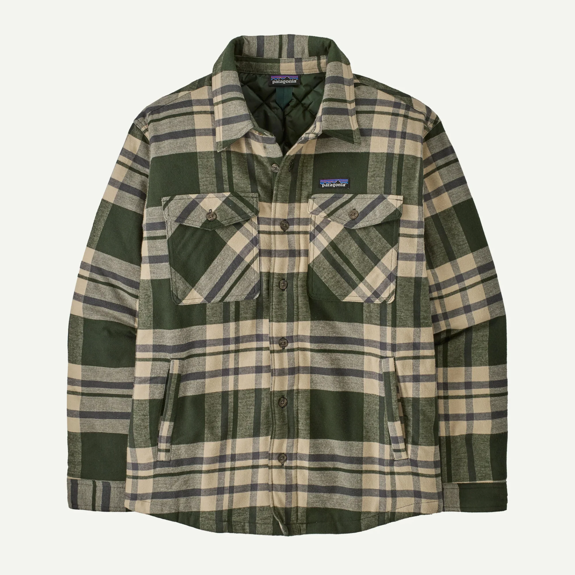 Lightweight Insulated Fjord Flannel Shirt (Ashore: Old Growth Green) - Image 3