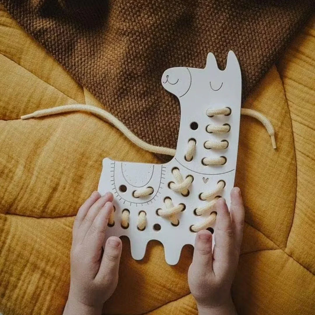 Lily The Lama Wooden Lacing Toy - Image 2