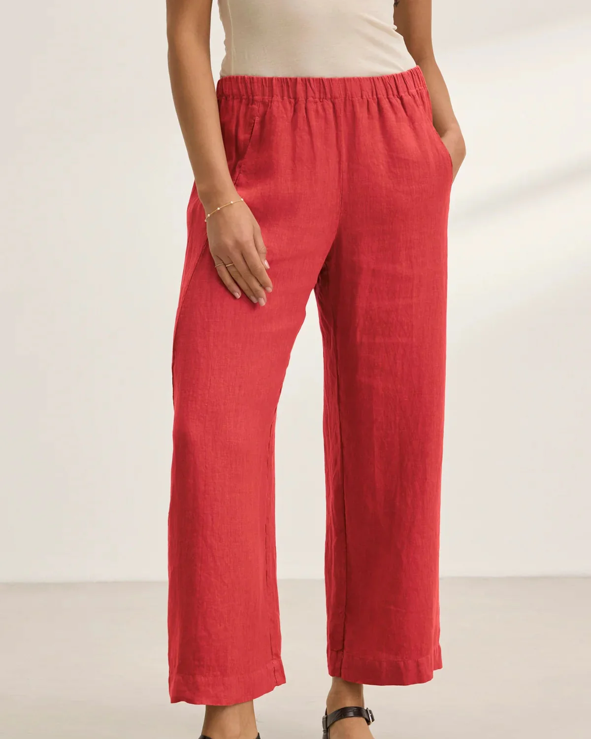 Lola Woven Linen Pant (Lipgloss) - Image 2