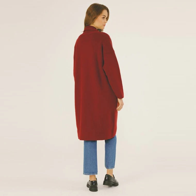 Long Sleeve Cardigan (Beetroot) - Image 2