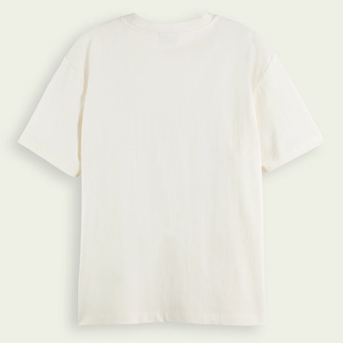 Loose Fit Embroidered Artwork T-Shirt (Vanilla White) - Image 4