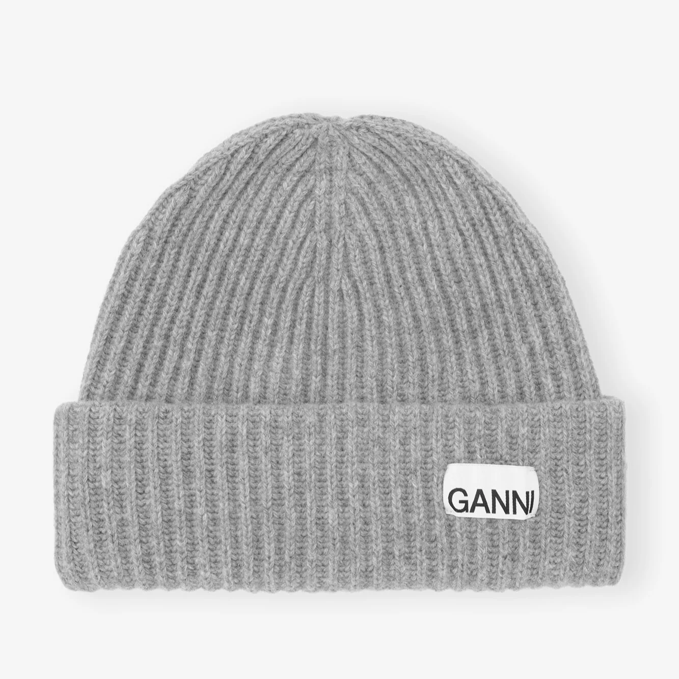 Oversized Wool Rib Knit Beanie - Image 3