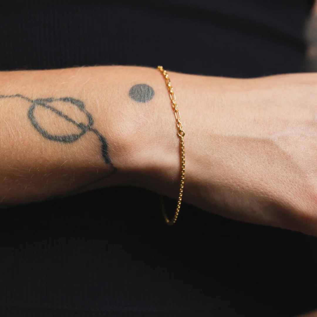 Harriet Mixed Box and Cable Chain Bracelet - Image 3