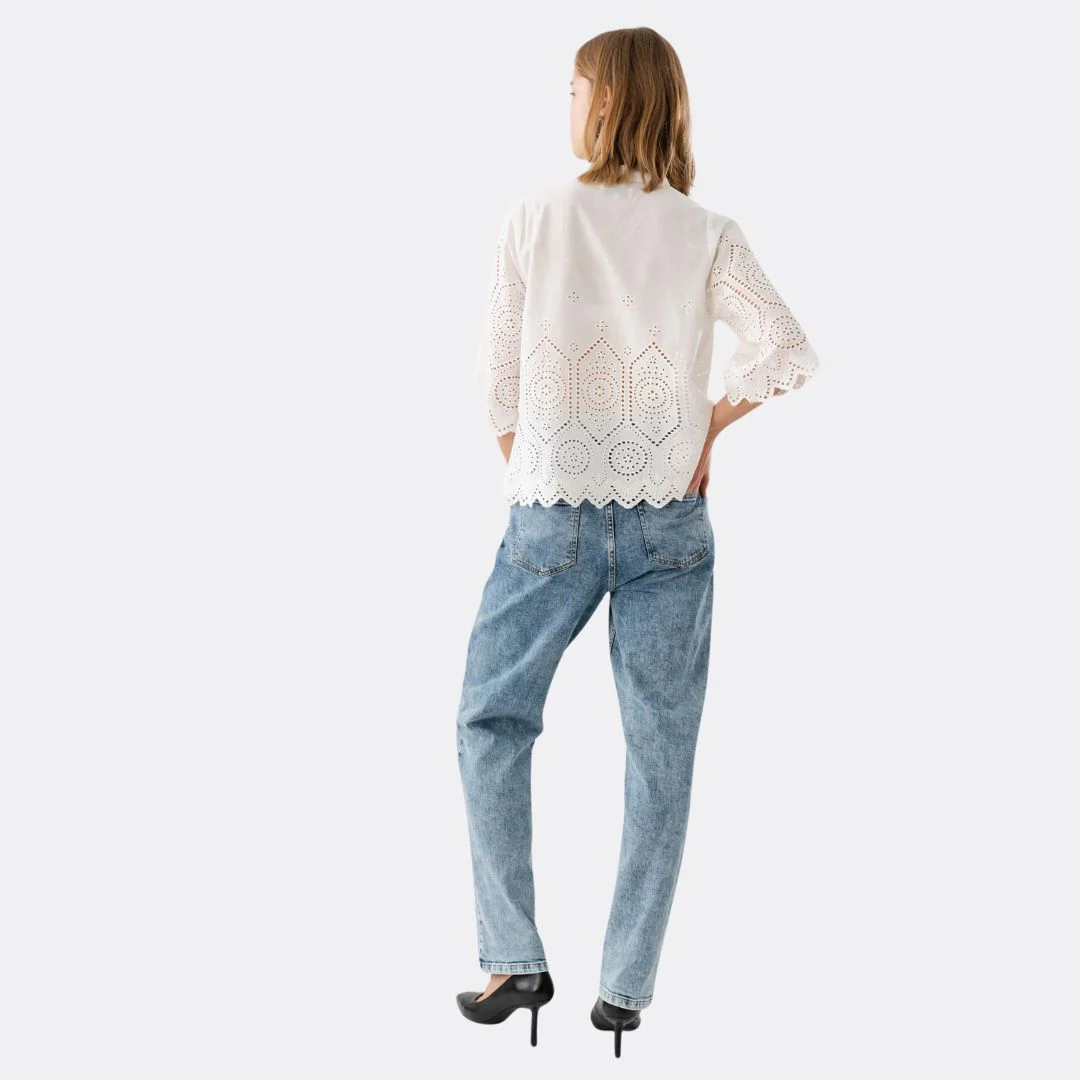 LouiseLL Blouse SS (White) - Image 2