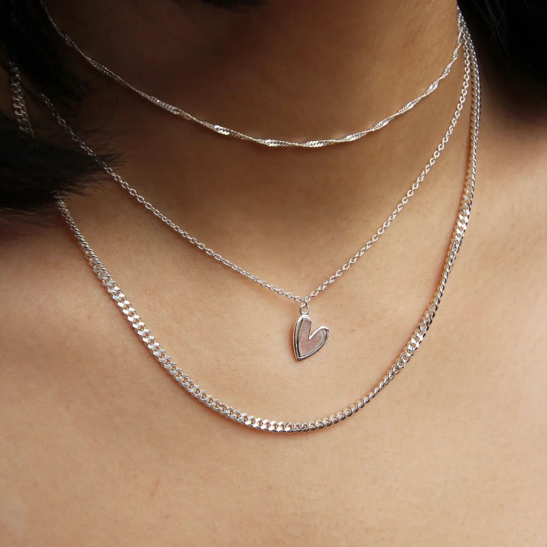 Lovely Heart Necklace (Sterling Silver) - Image 2