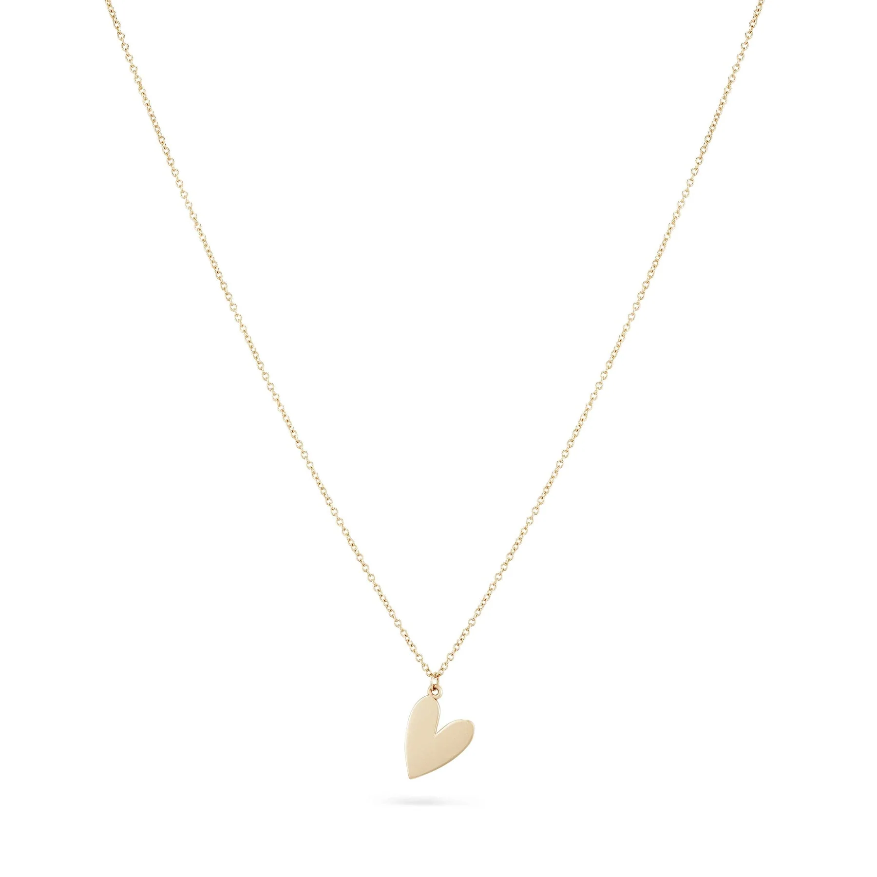 Lovely Sway Heart Necklace (14K Gold)