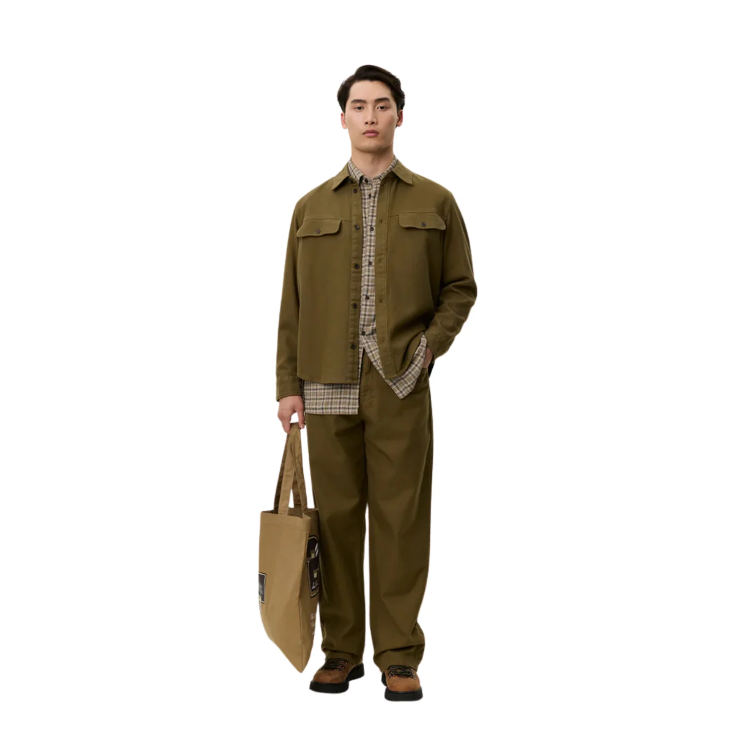 Luciano Structured Overshirt (Military Olive) - Image 5