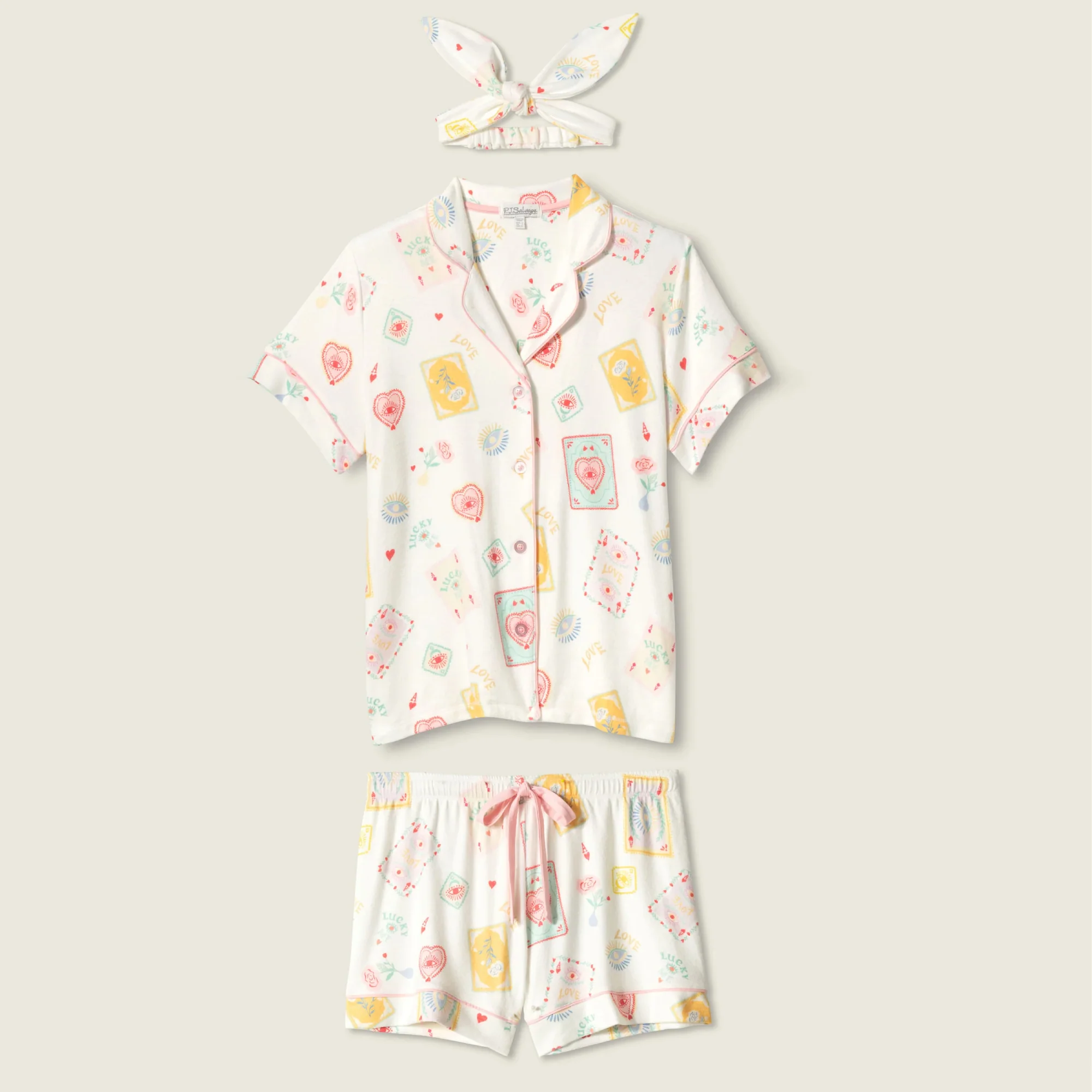 Lucky Me PJ Set (Ivory) - Image 2