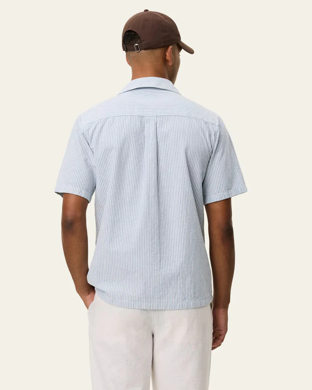 Lukas Stripe Cotton Linen SS Shirt (Allure) - Image 6