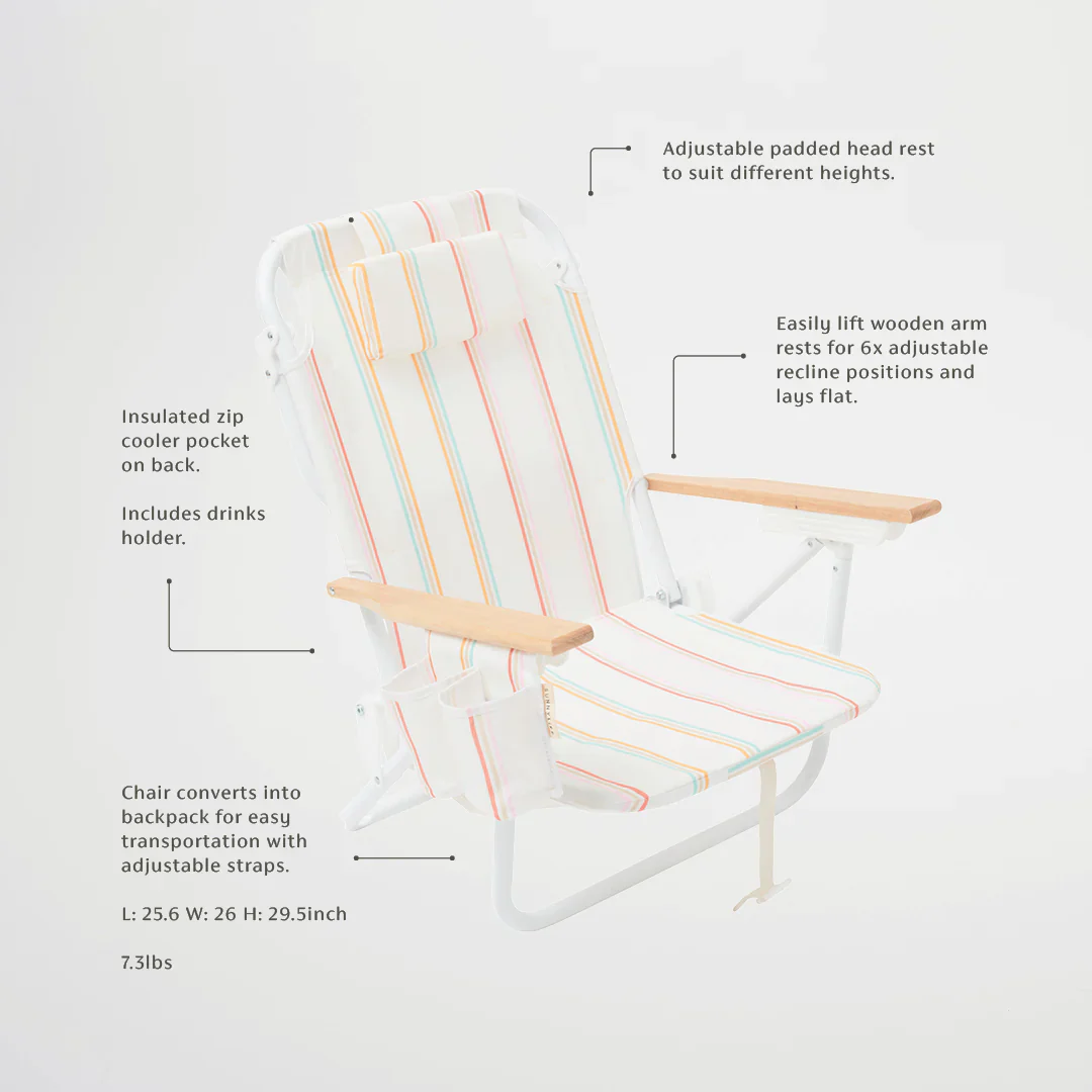 Rio Sun Luxe Beach Chair (Stripe) - Image 8