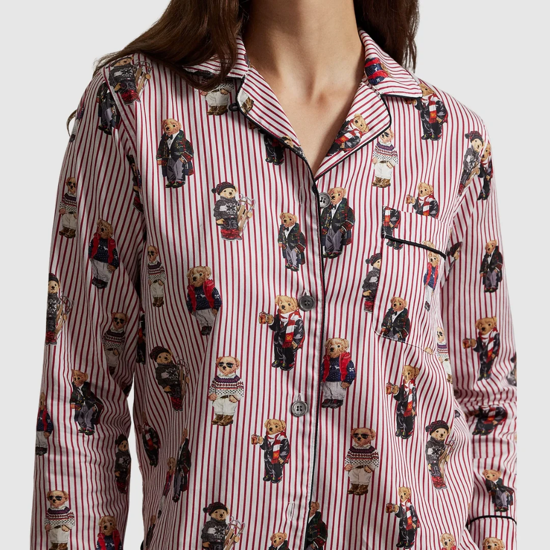 Madison PJ Set Allover Bear (Bear Red) - Image 2