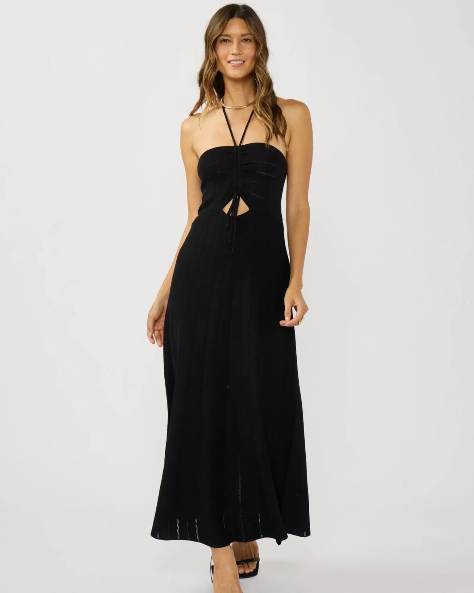 Mahalia Halter Dress (Black)