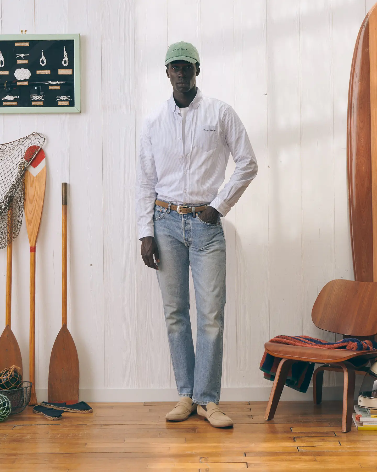 "Maison Labiche" Bonne Graine Seersucker Shirt (Patchwork Stripes) - Image 3