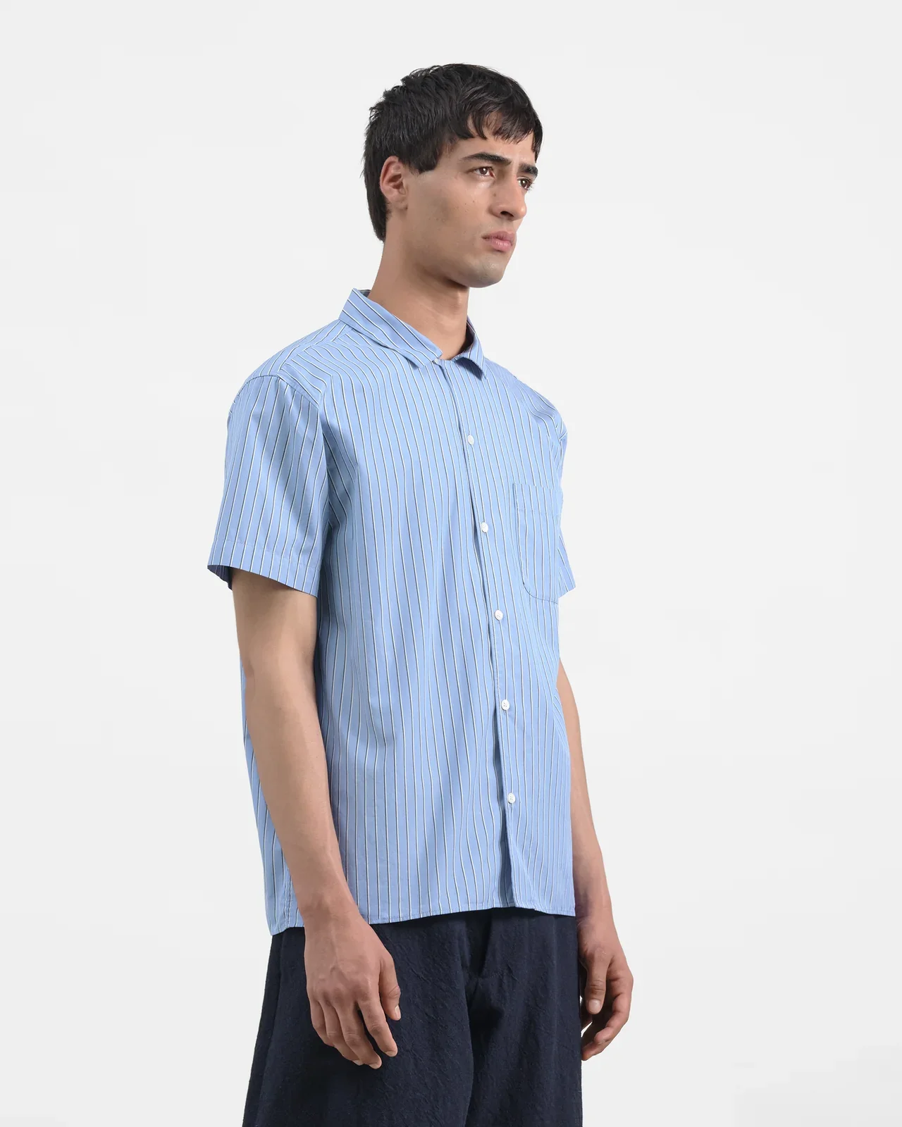Malick Office Stripe Shirt (Blue Multi) - Image 3