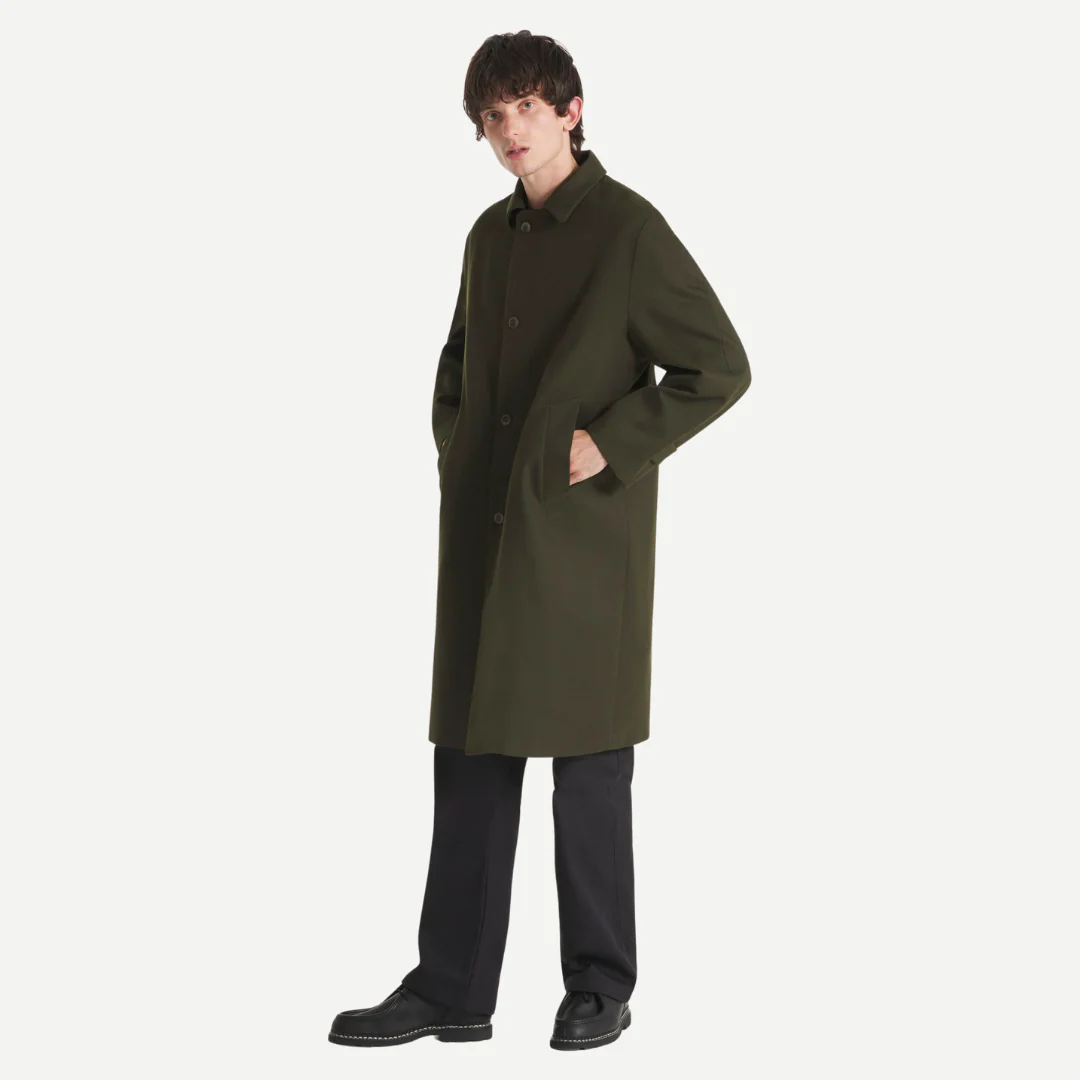 Manfred Wool Trench Coat (Khaki)
