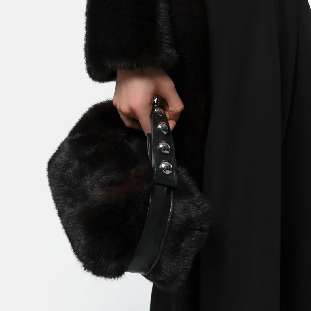 Marfa Shaved Mink Pochette (Noir Multi) - Image 2