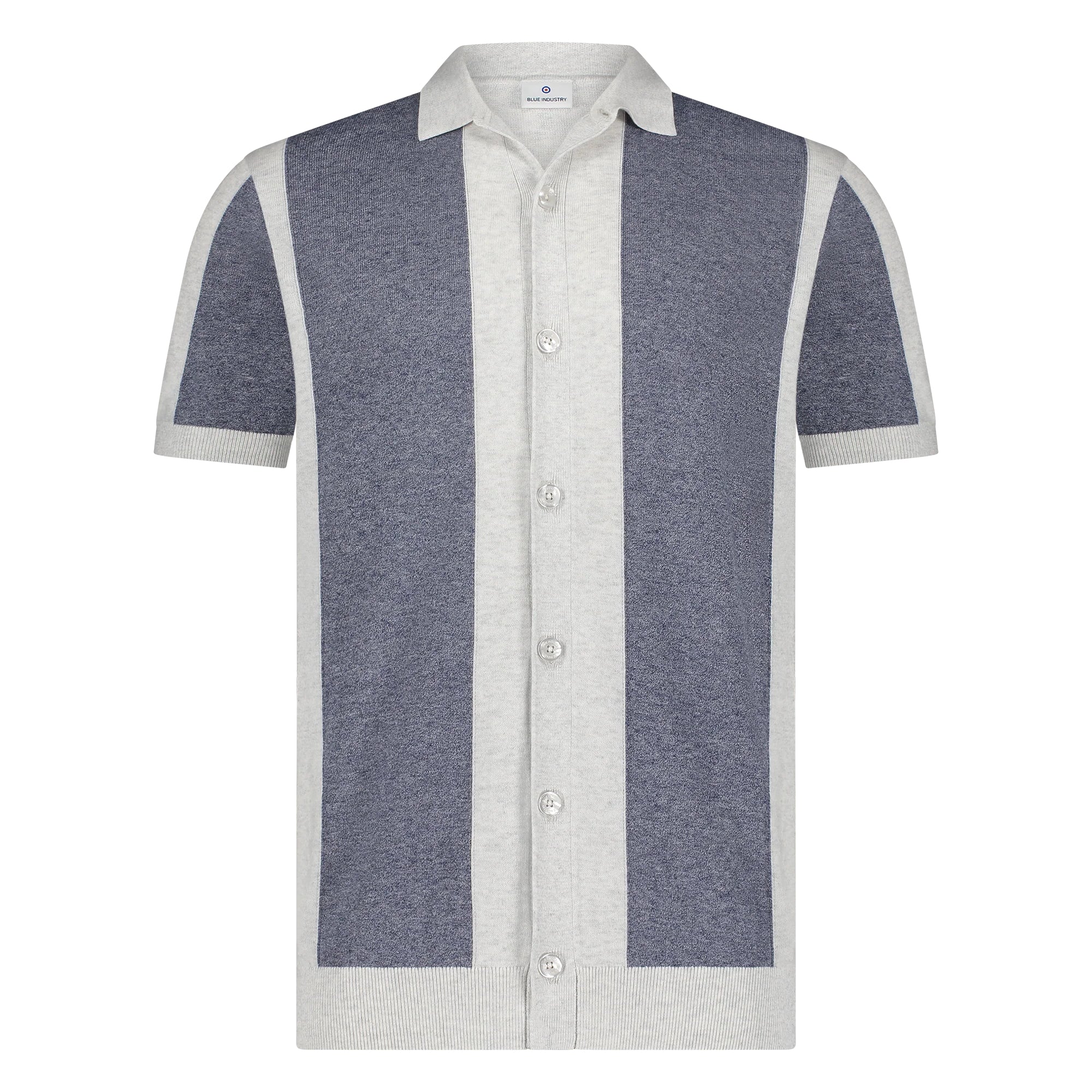Marina Knit Button-Up (Indigo)