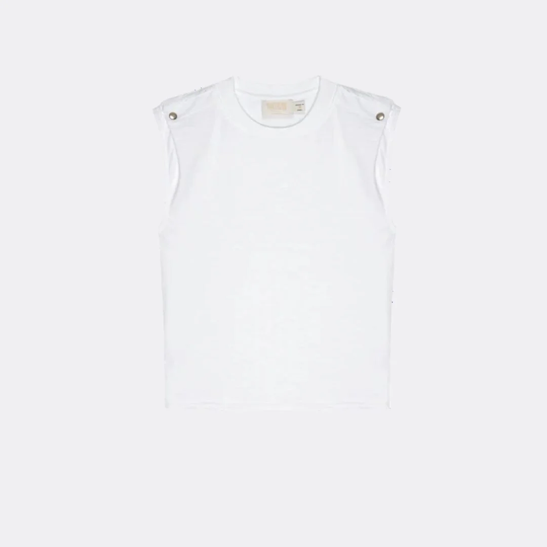 Marina Muscle Tee (Optic White) - Image 2