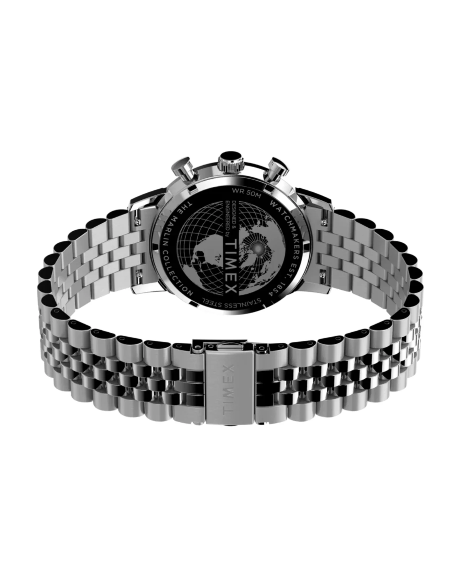 Marlin Chronograph 40mm Stainless Steel Watch (Silver-Tone) - Image 5