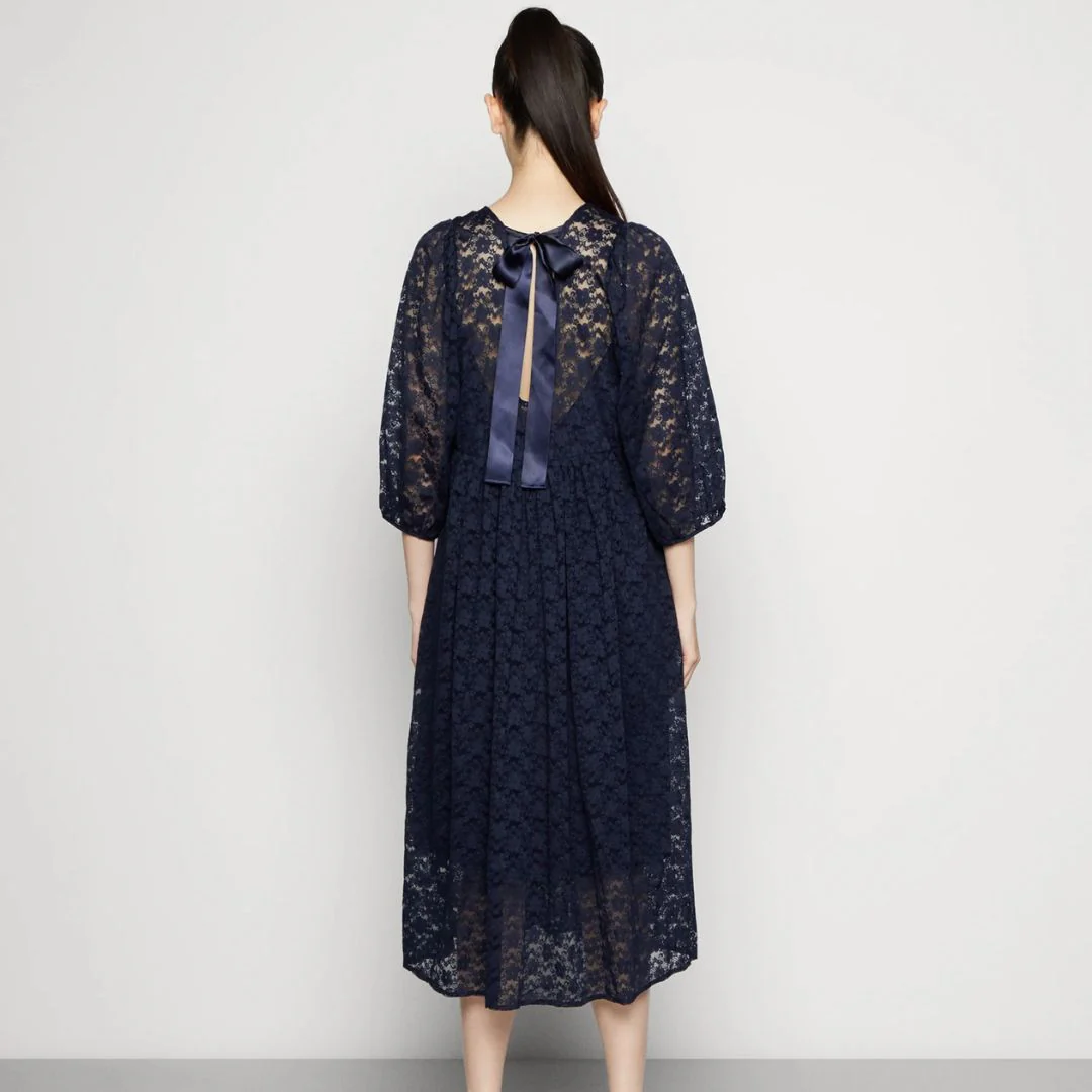 Marion Dress (Dark Blue) - Image 2