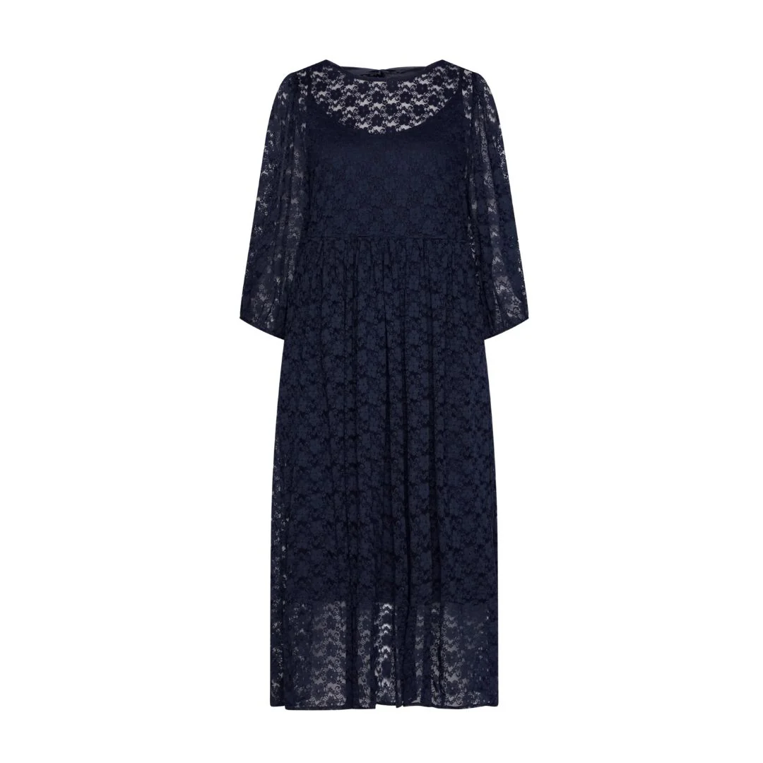 Marion Dress (Dark Blue) - Image 3