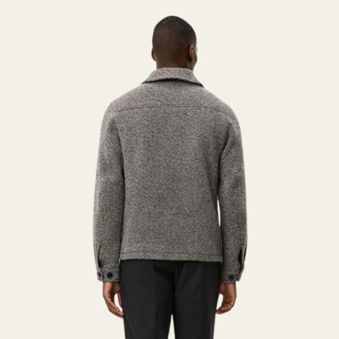 Marseille Twill Wool Jacket (Salt Pepper) - Image 2