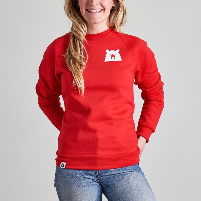 Mascot Crew Sweatshirt (Red + White)