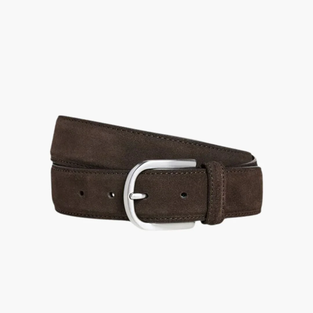 Matt Silver Buckle (Dark Brown)