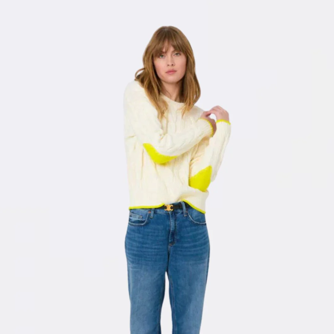 Maxwork Cable Sweater (Ivory Tint)