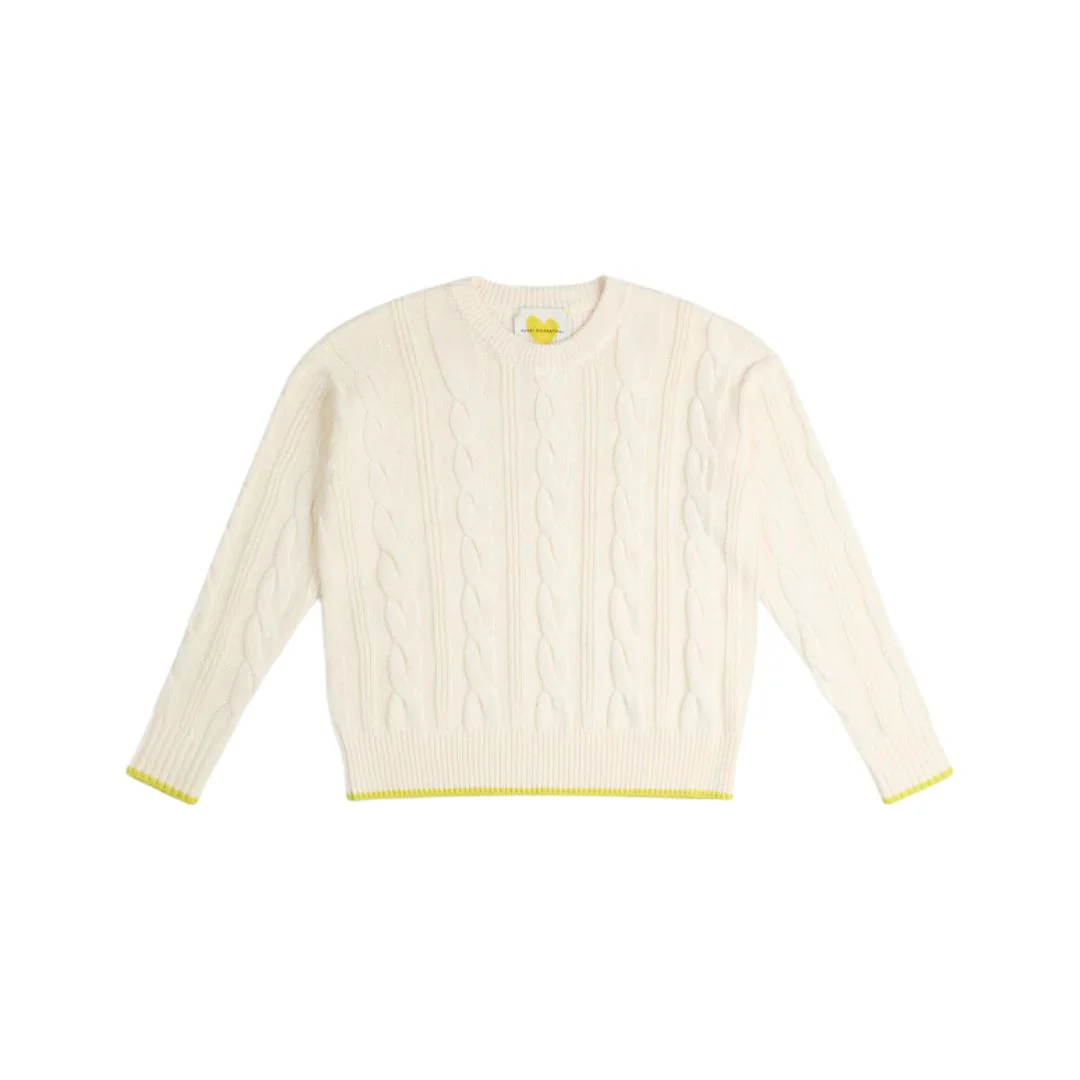 Maxwork Cable Sweater (Ivory Tint) - Image 2