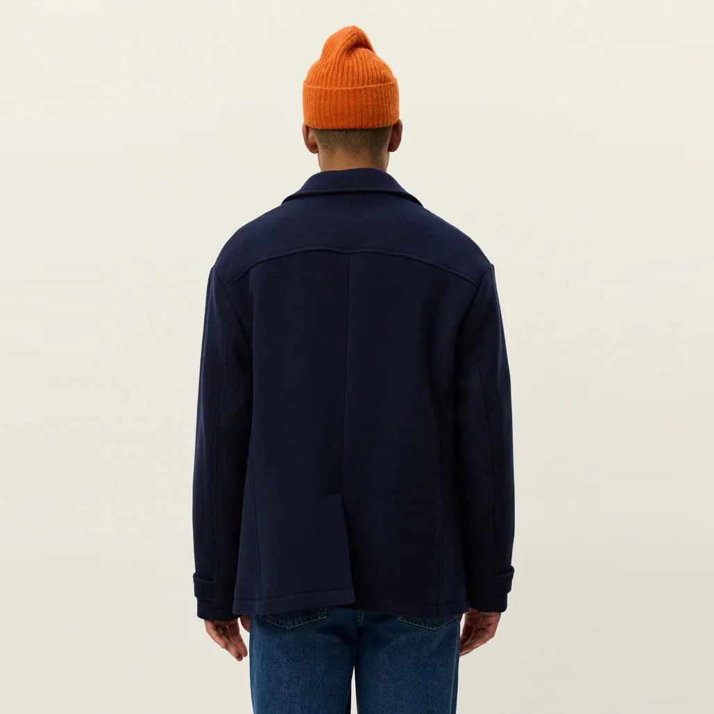 McKee Solid Wool Jacket (Dark Navy) - Image 3