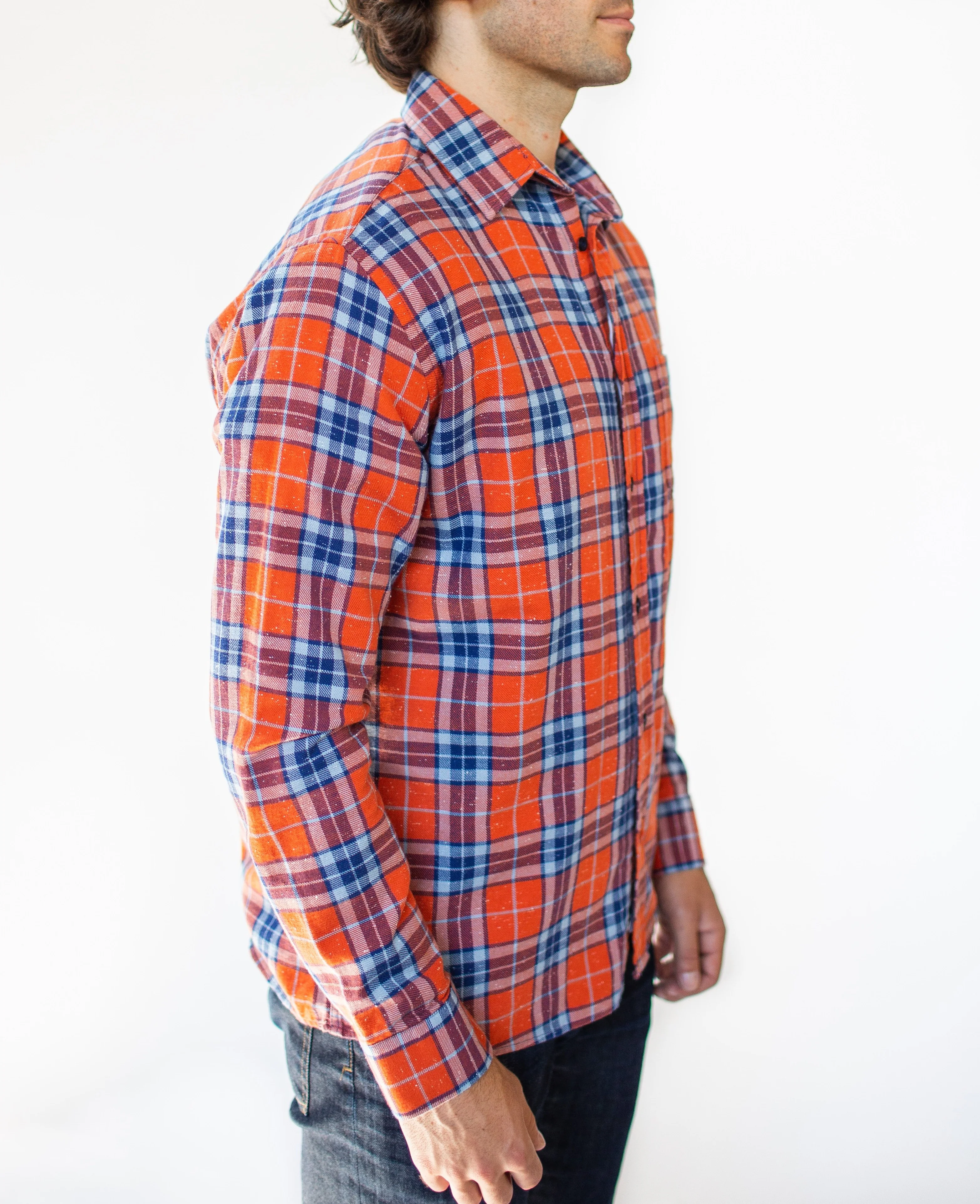 McKenzie Plaid Shirt (Orange) - Image 3