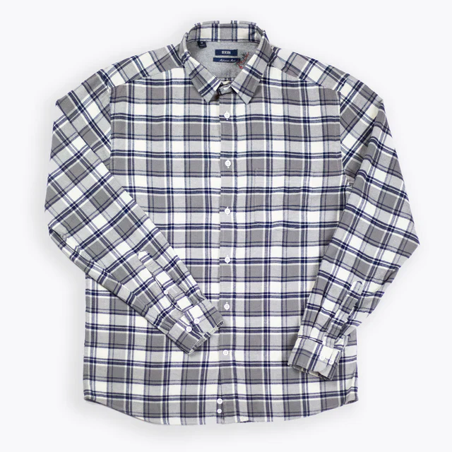 McKenzie Plaid Woven Shirt (Grey)