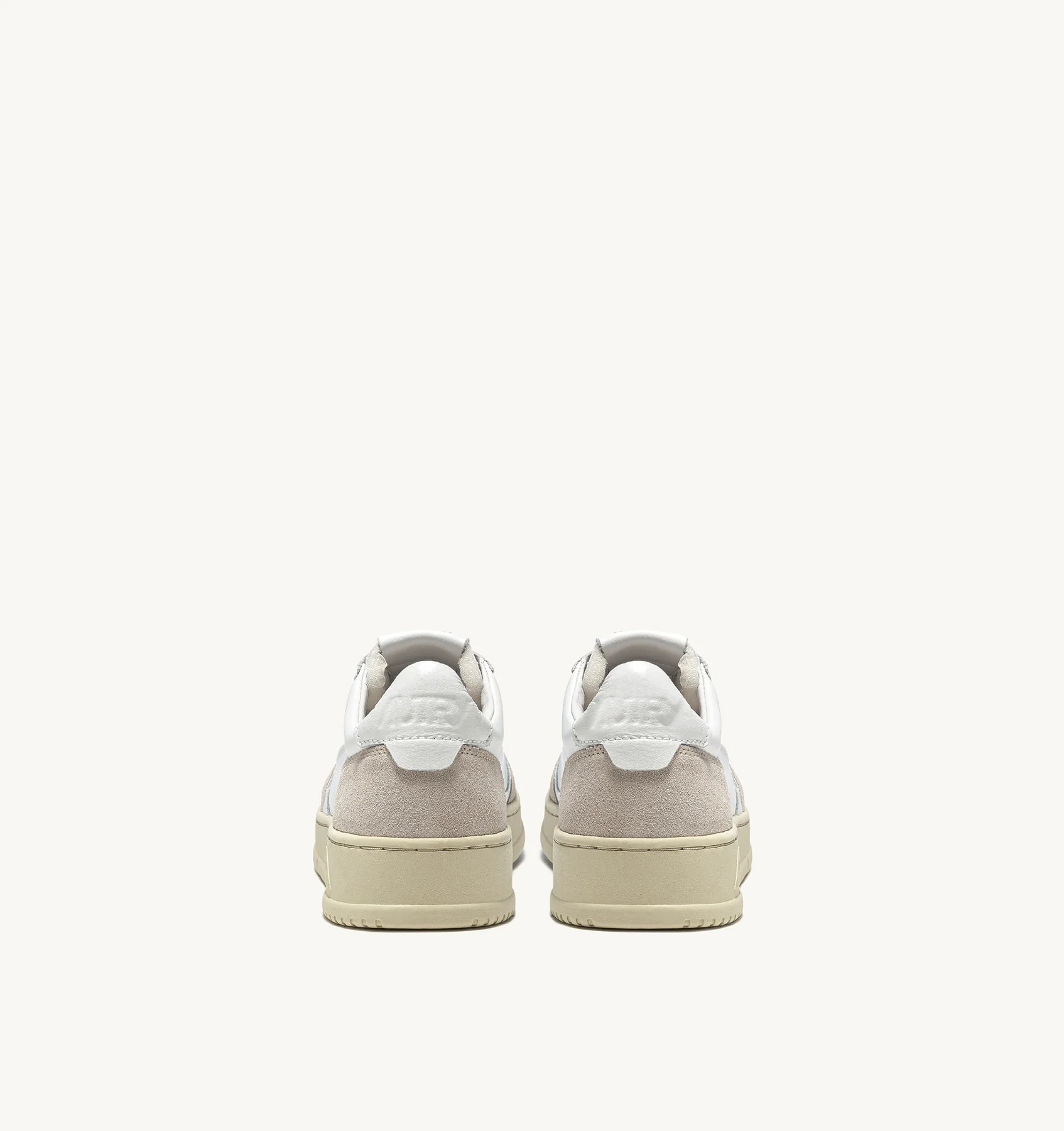 Medalist Low Sneaker (White Leather + Beige Suede) - Image 3