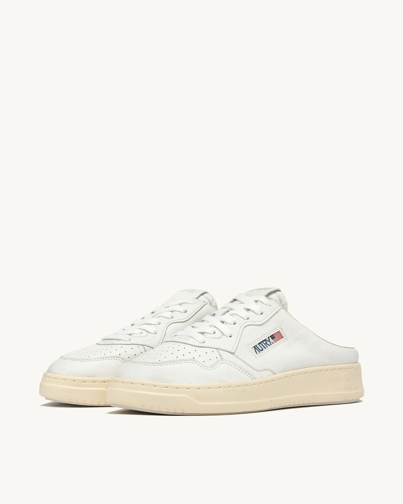 Medalist Mule Low Sneaker (White Napa Leather) - Image 2