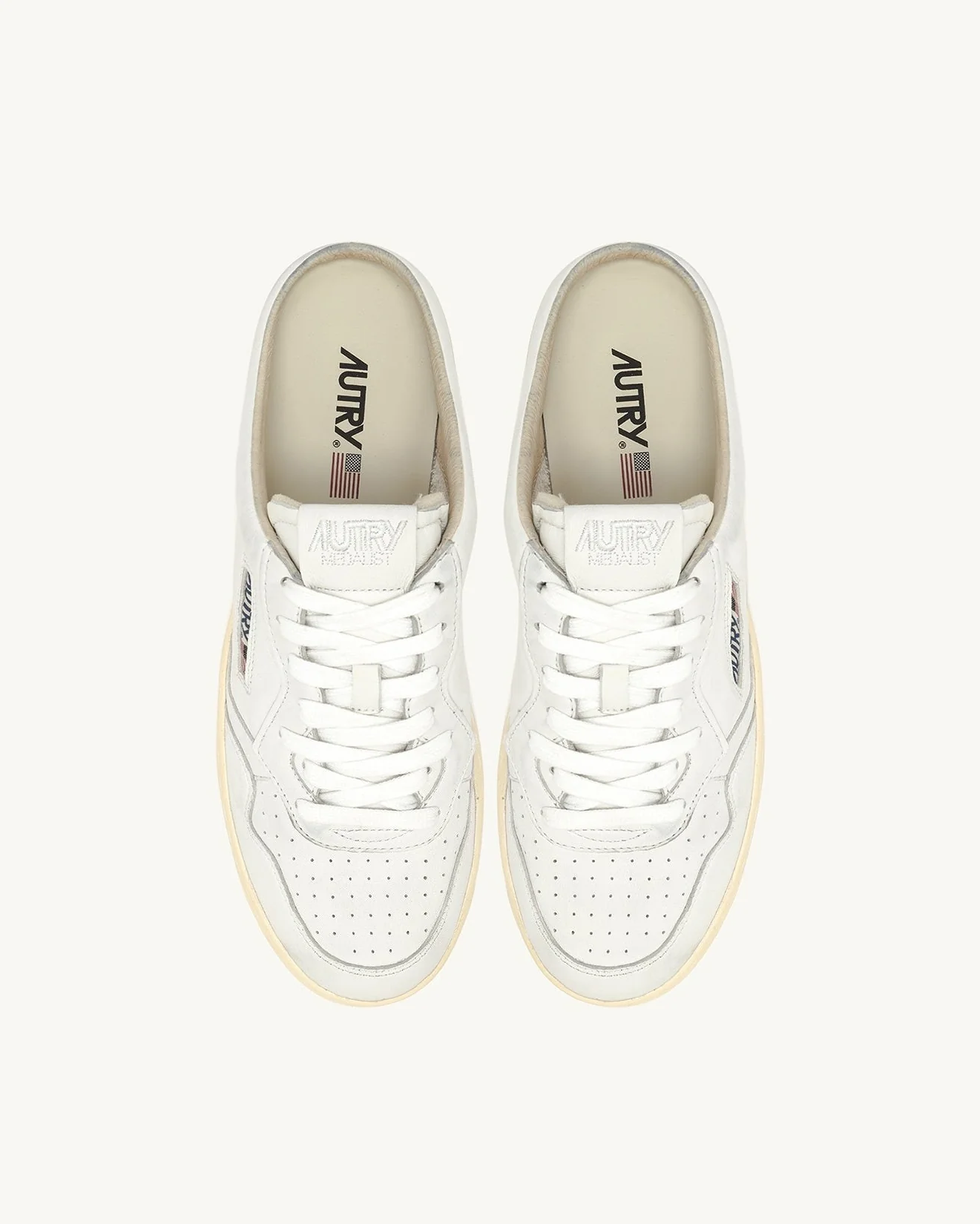 Medalist Mule Low Sneaker (White Napa Leather) - Image 5